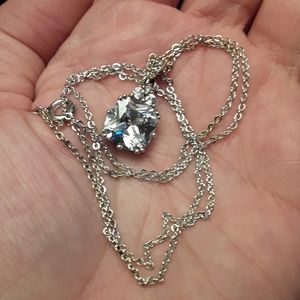 Vintage NVC design cubic zirconia pendant necklace